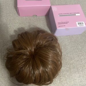 Insert name here messy bun hair piece